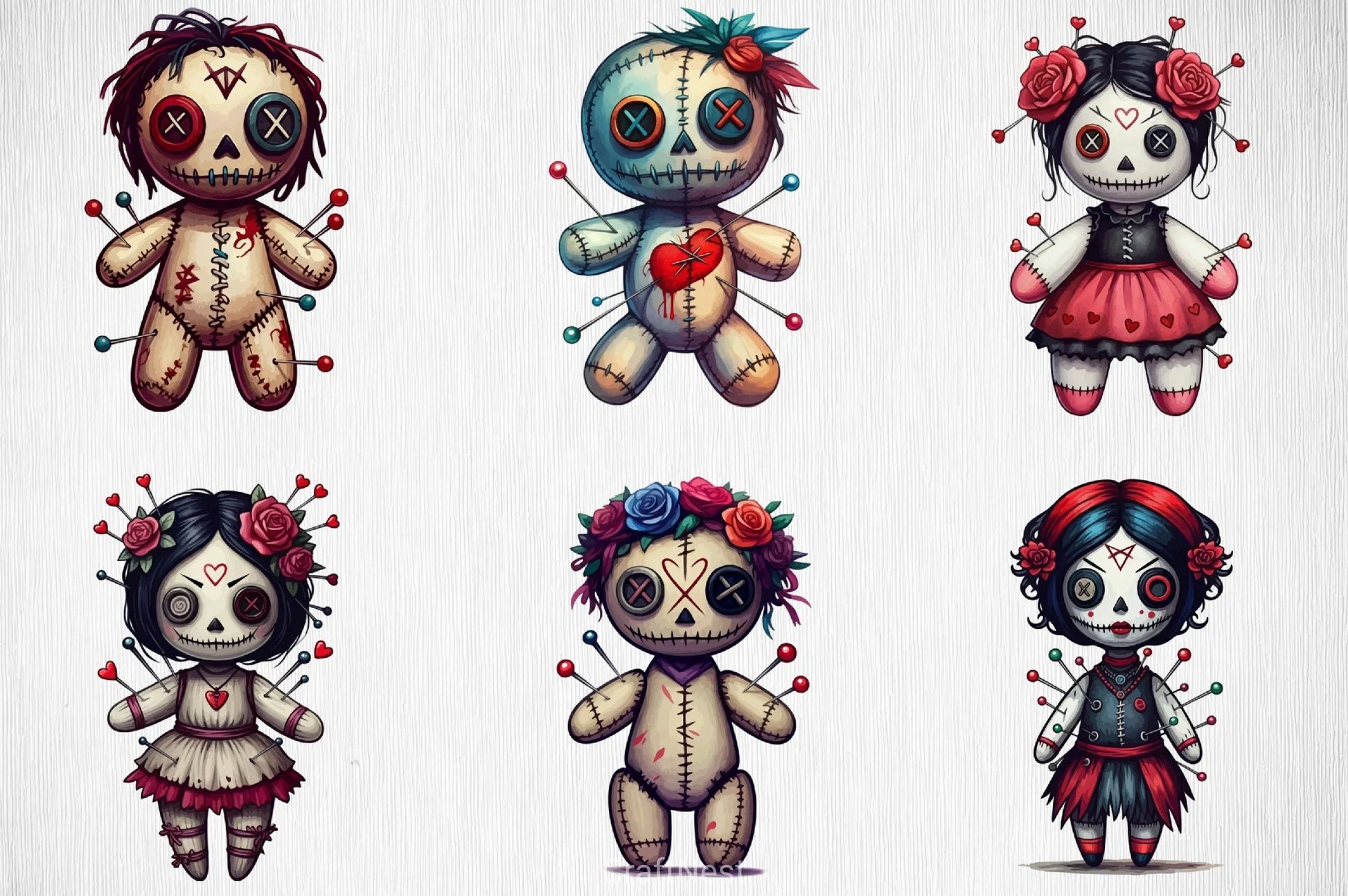 Gothic Voodoo Doll Clipart Bundle - CraftNest - Digital Crafting and Art