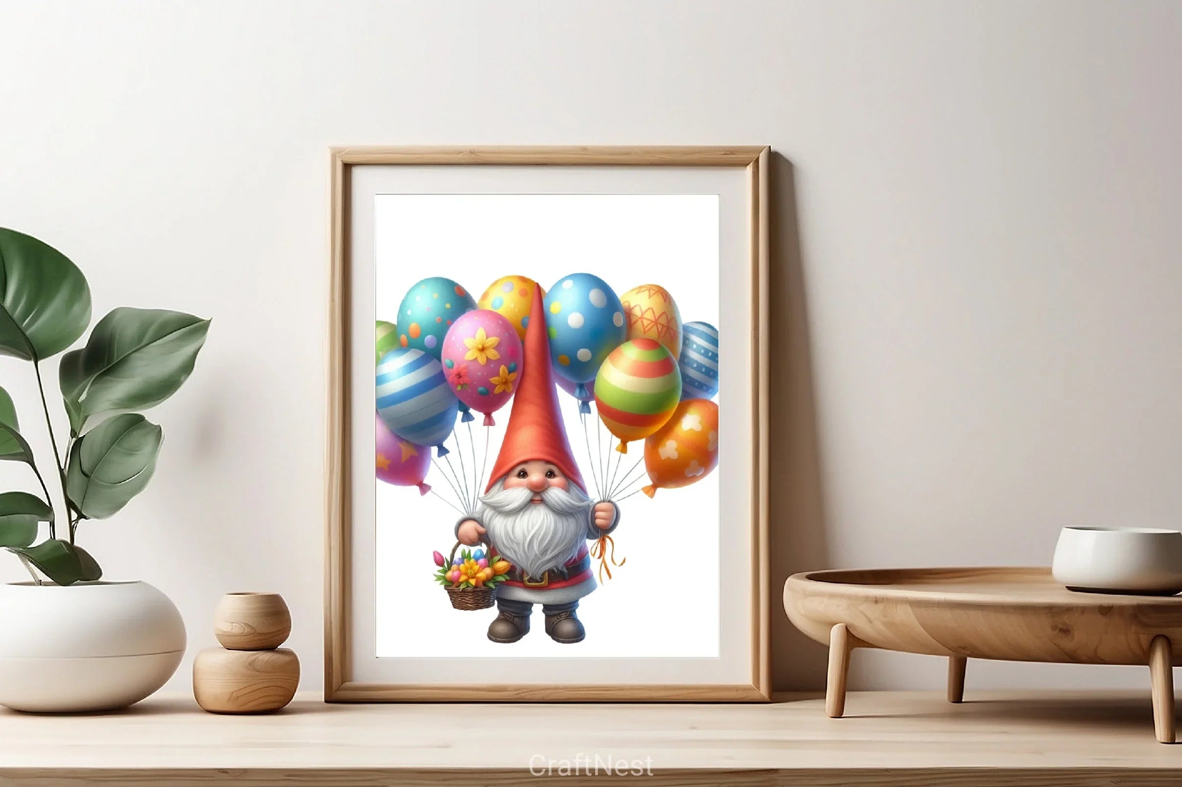 Gnome Balloons Clipart Bundle - CraftNest - Digital Crafting and Art