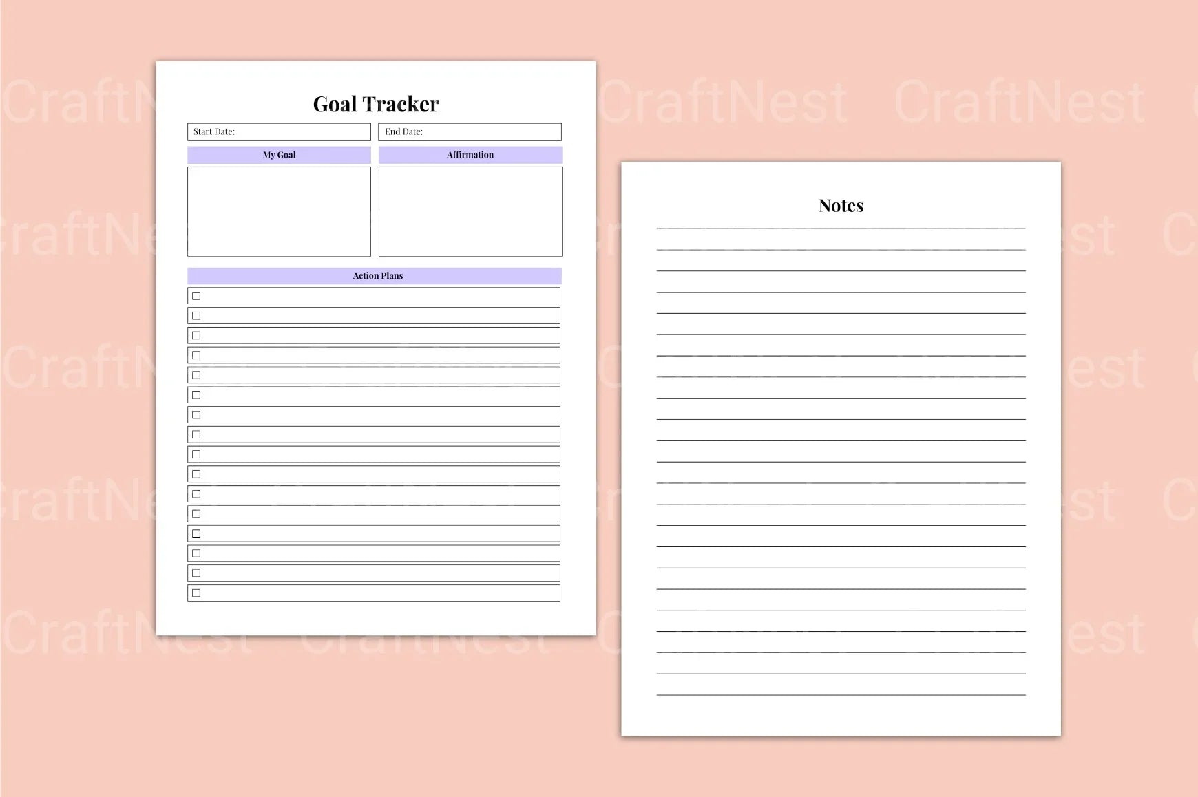 Goal Tracker Tool - CraftNest - Digital Crafting and Art