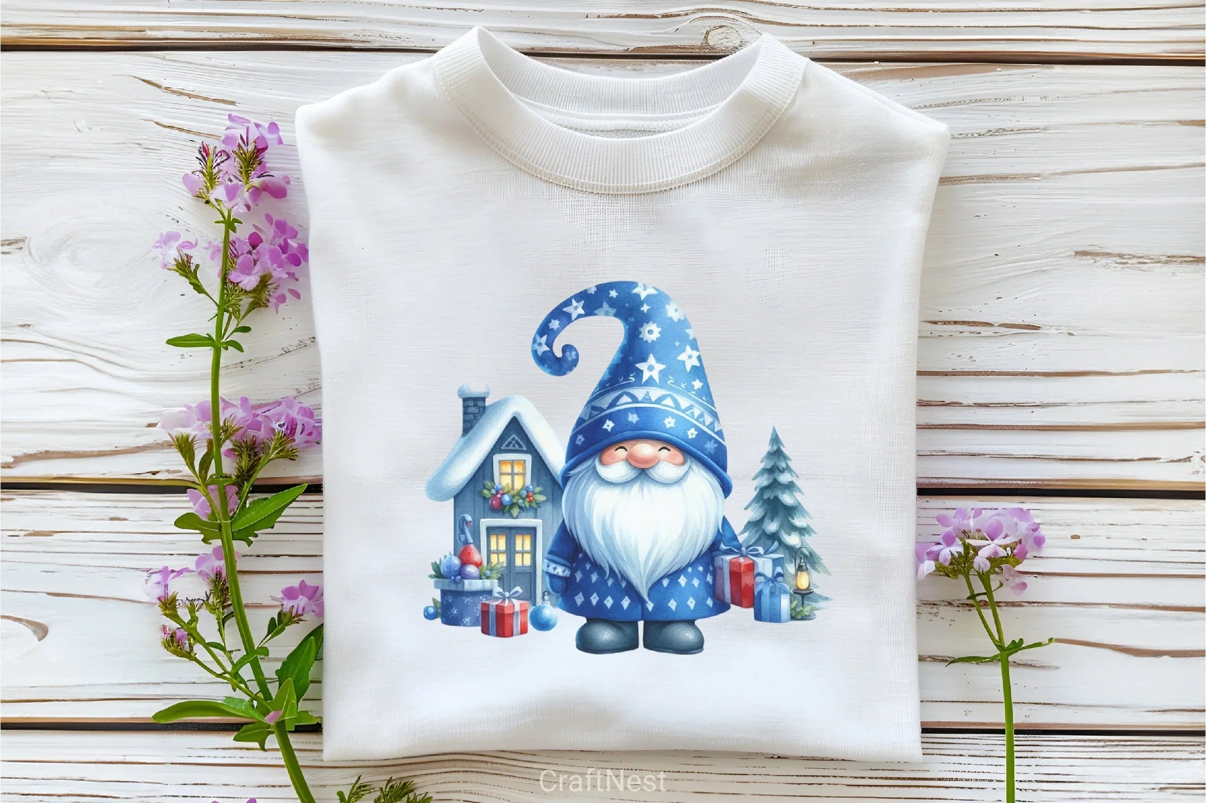 Blue Christmas Gnomes Clipart Bundle - CraftNest - Digital Crafting and Art