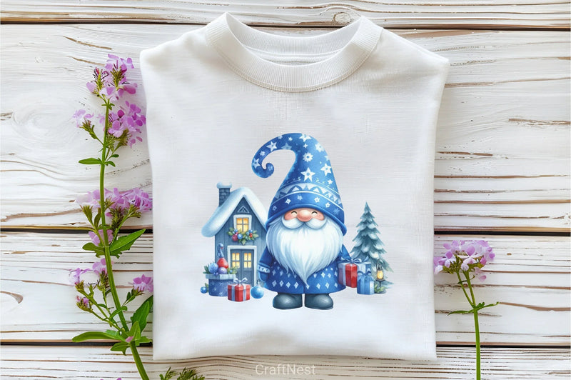 Blue Christmas Gnomes Clipart Bundle - CraftNest - Digital Crafting and Art