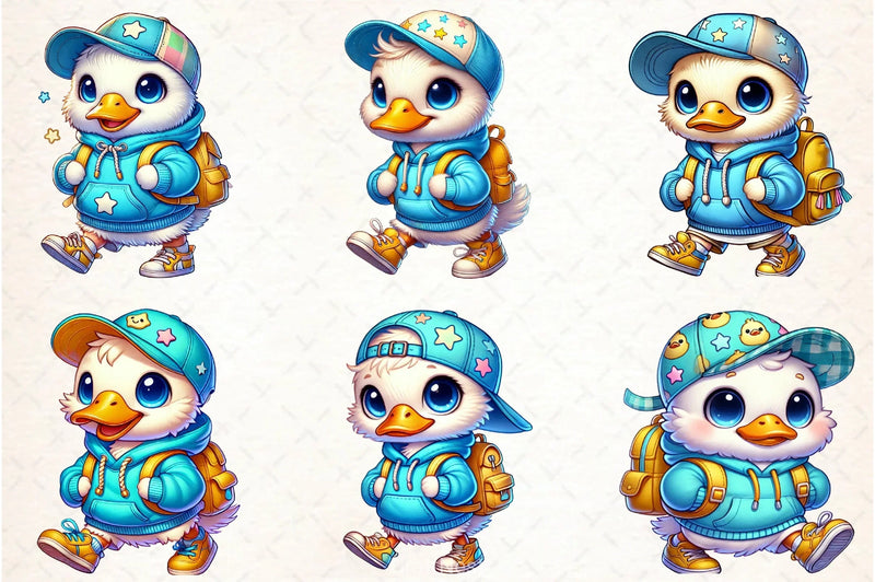 Cute Duck School Clipart Bundle - CraftNest - Digital Crafting and Art
