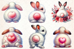 Valentine Bunny Butt Clipart Bundle - CraftNest - Digital Crafting and Art