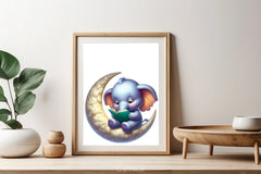 Elephant Reading Clipart Bundle - CraftNest - Digital Crafting and Art