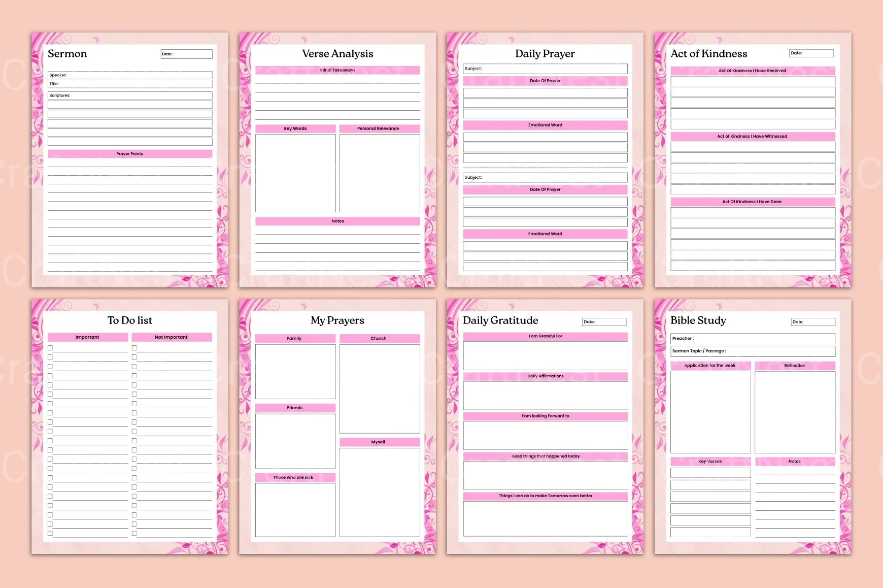 Bible Prayer Guide - CraftNest - Digital Crafting and Art