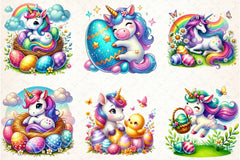 Easter Unicorn Clipart Bundle - CraftNest - Digital Crafting and Art