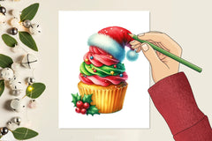 Christmas Cupcakes Clipart Bundle - CraftNest - Digital Crafting and Art