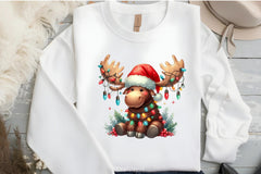 Christmas Moose Clipart Bundle - CraftNest - Digital Crafting and Art