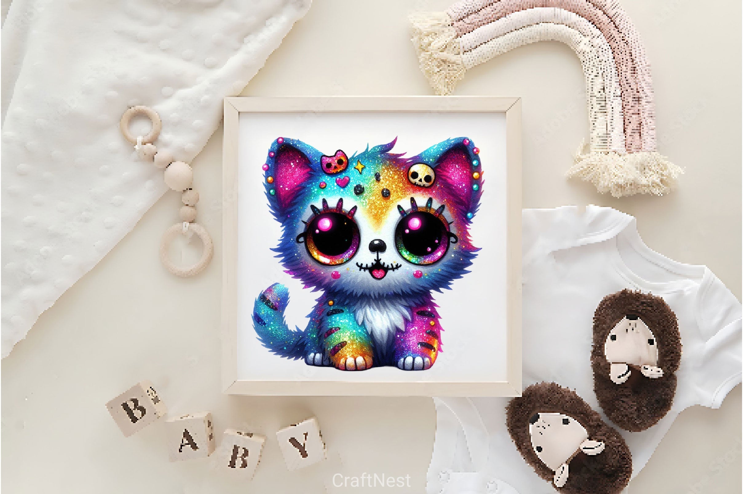 Cute Zombie Cat Clipart Bundle 2