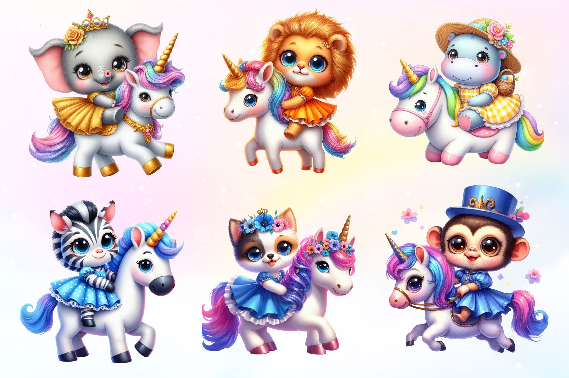 Cute Animals Clipart Bundle 6