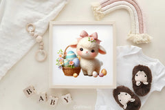 Cute Easter Lamb Clipart Bundle - CraftNest - Digital Crafting and Art