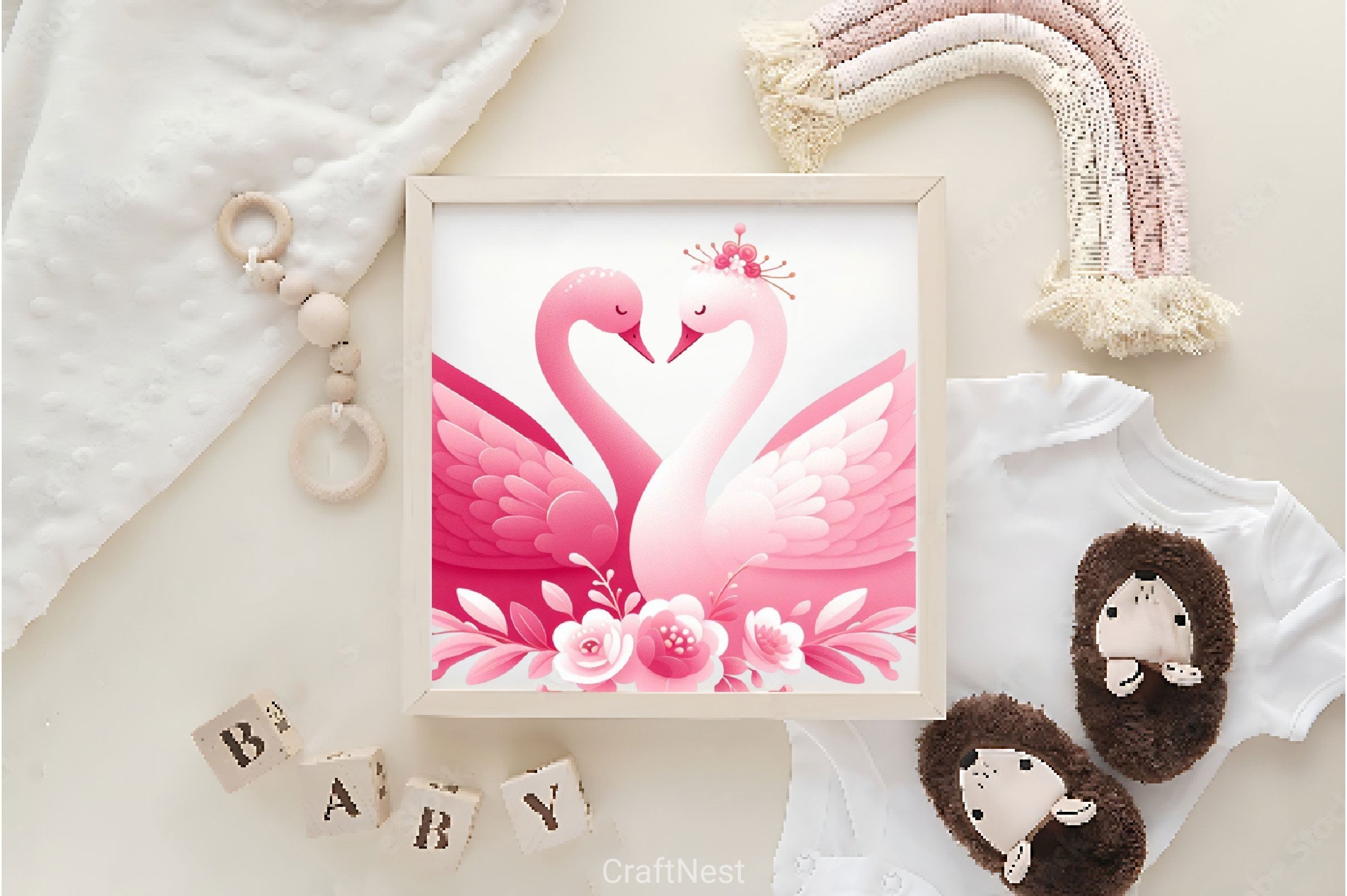 Swan Couple Clipart Bundle