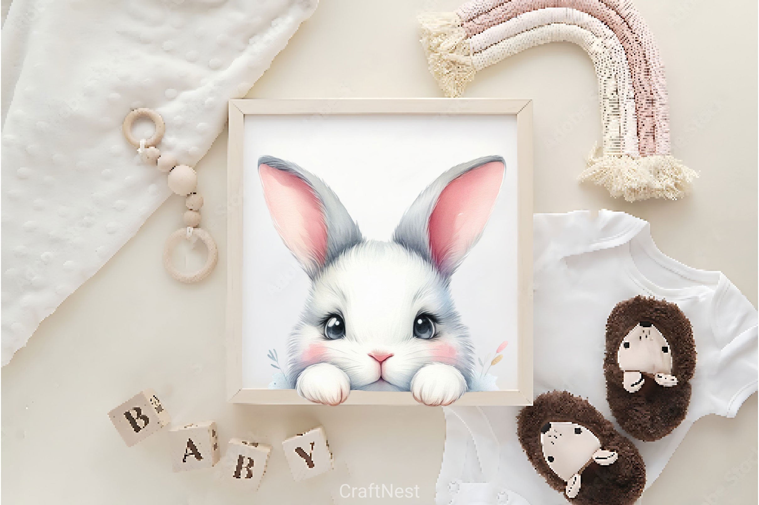 Easter Peeking Out Clipart Bundle 2