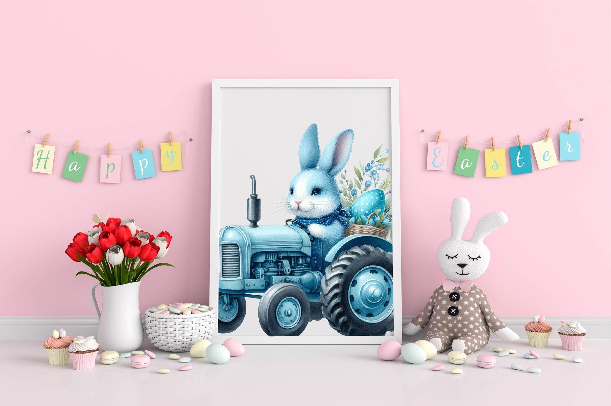Easter Gnome Tractor Clipart Bundle - CraftNest - Digital Crafting and Art