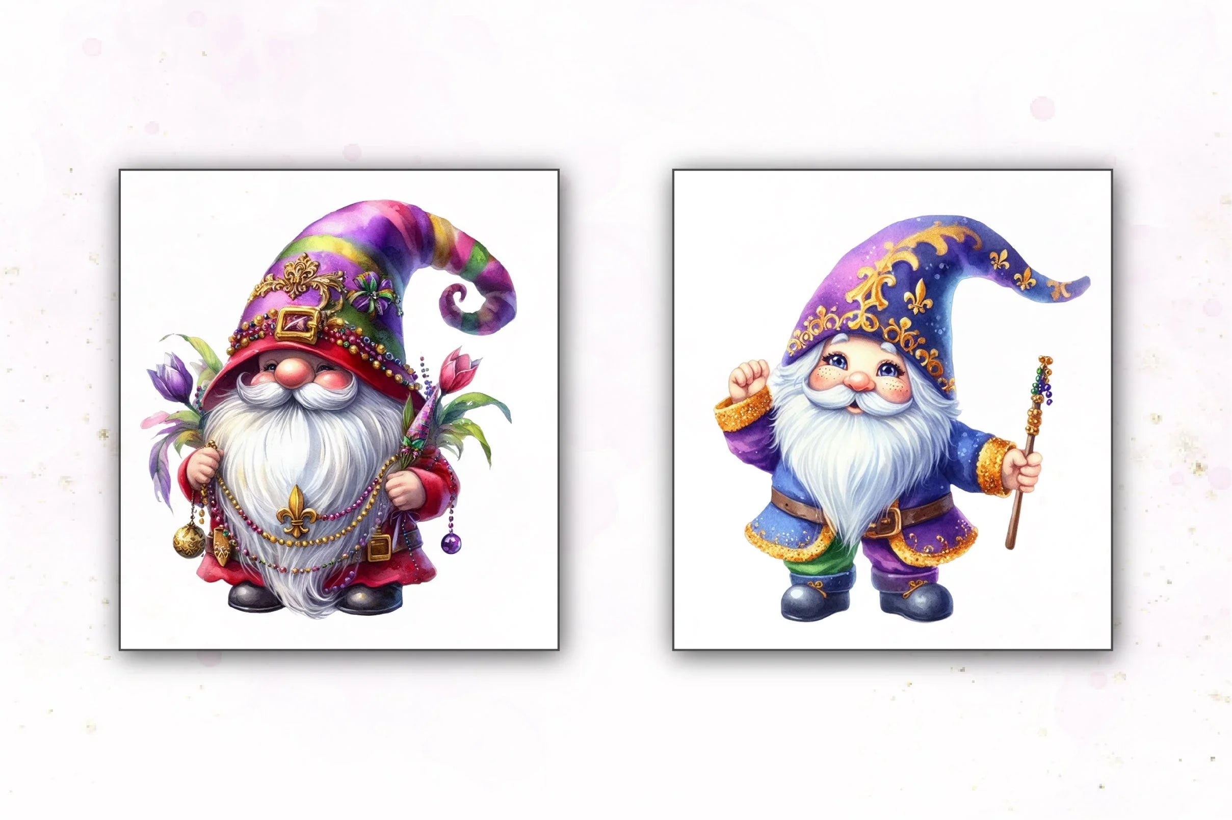 Mardi Gras Gnome Clipart Bundle 1 - CraftNest - Digital Crafting and Art
