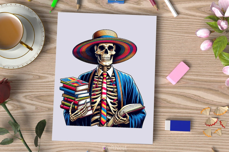 Skeleton Teacher Clipart Bundle - CraftNest - Digital Crafting and Art