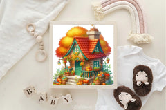 Autumn House Clipart Bundle 2 - CraftNest - Digital Crafting and Art