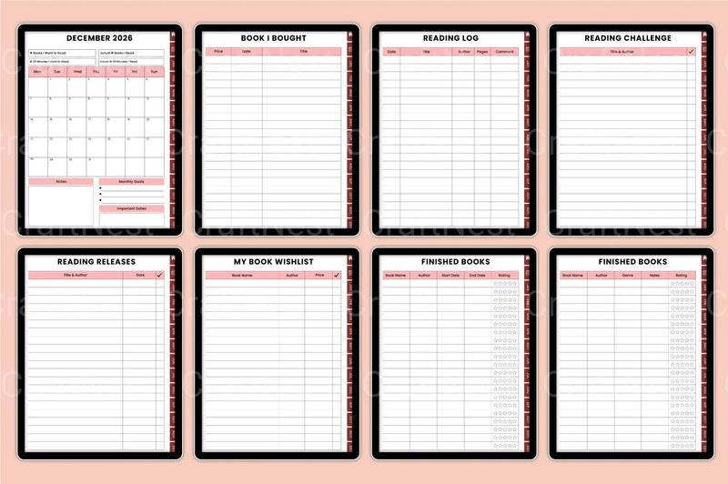 Reading Book Tracker Tool - CraftNest - Digital Crafting and Art