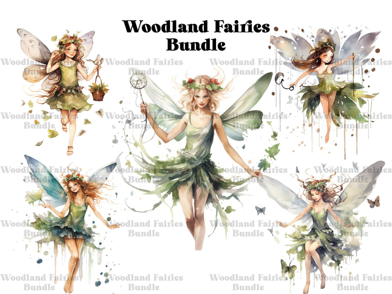 Woodland Fairies Clipart - CraftNest