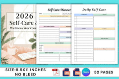 Self Care Wellness Workbook - CraftNest - Digital Crafting and Art