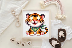 Happy Tiger Clipart Bundle - CraftNest - Digital Crafting and Art
