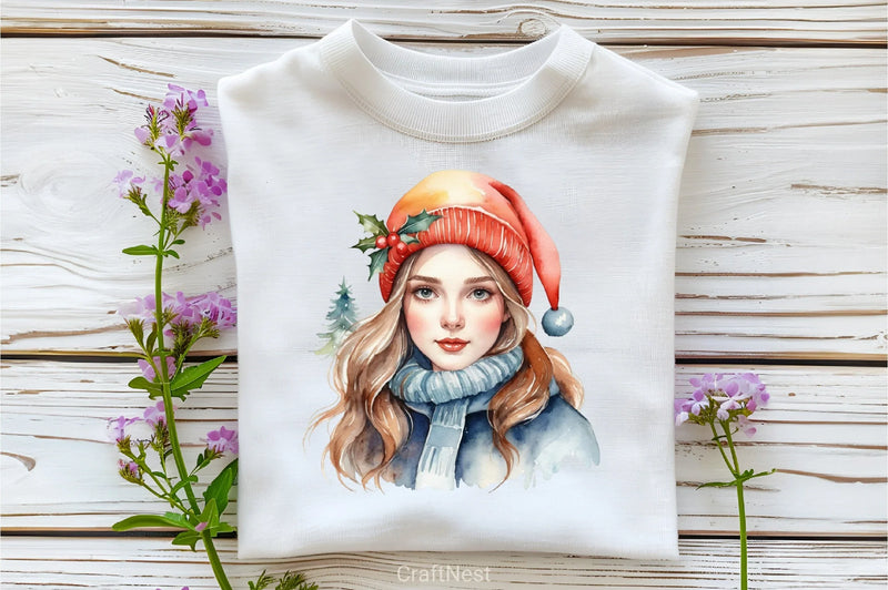 Christmas Winter Girl Clipart Bundle - CraftNest - Digital Crafting and Art