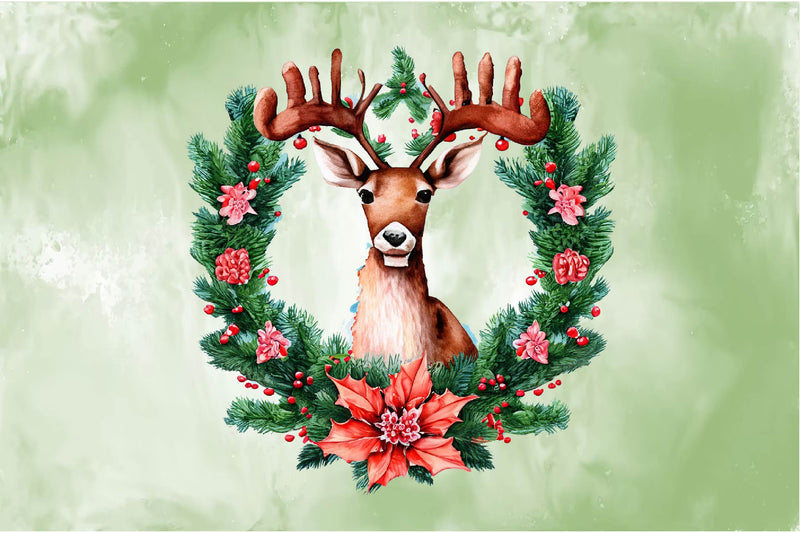 Reindeer With Flower Clipart Bundle - CraftNest - Digital Crafting and Art