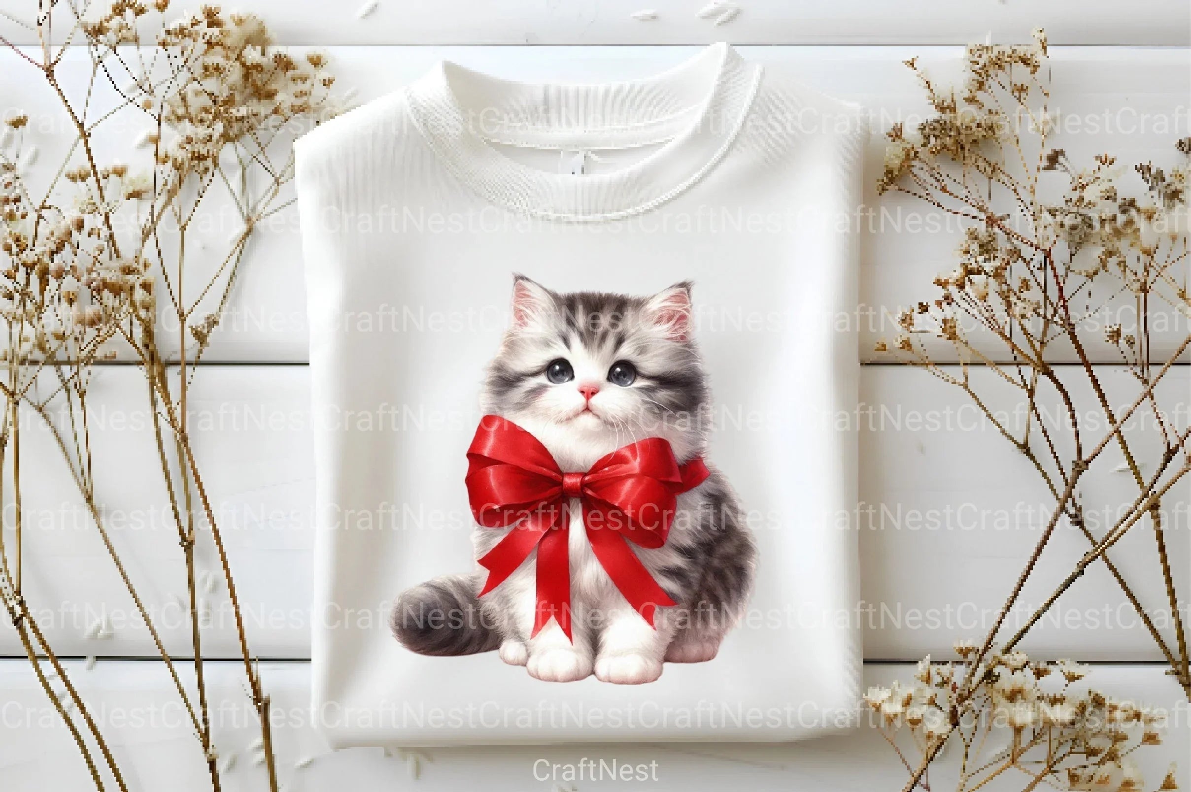 Christmas Cute Cats Clipart Bundle - CraftNest - Digital Crafting and Art