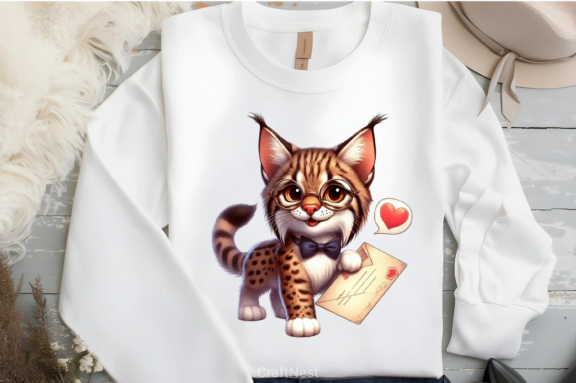 Valentine's Day Lynx Clipart Bundle - CraftNest - Digital Crafting and Art