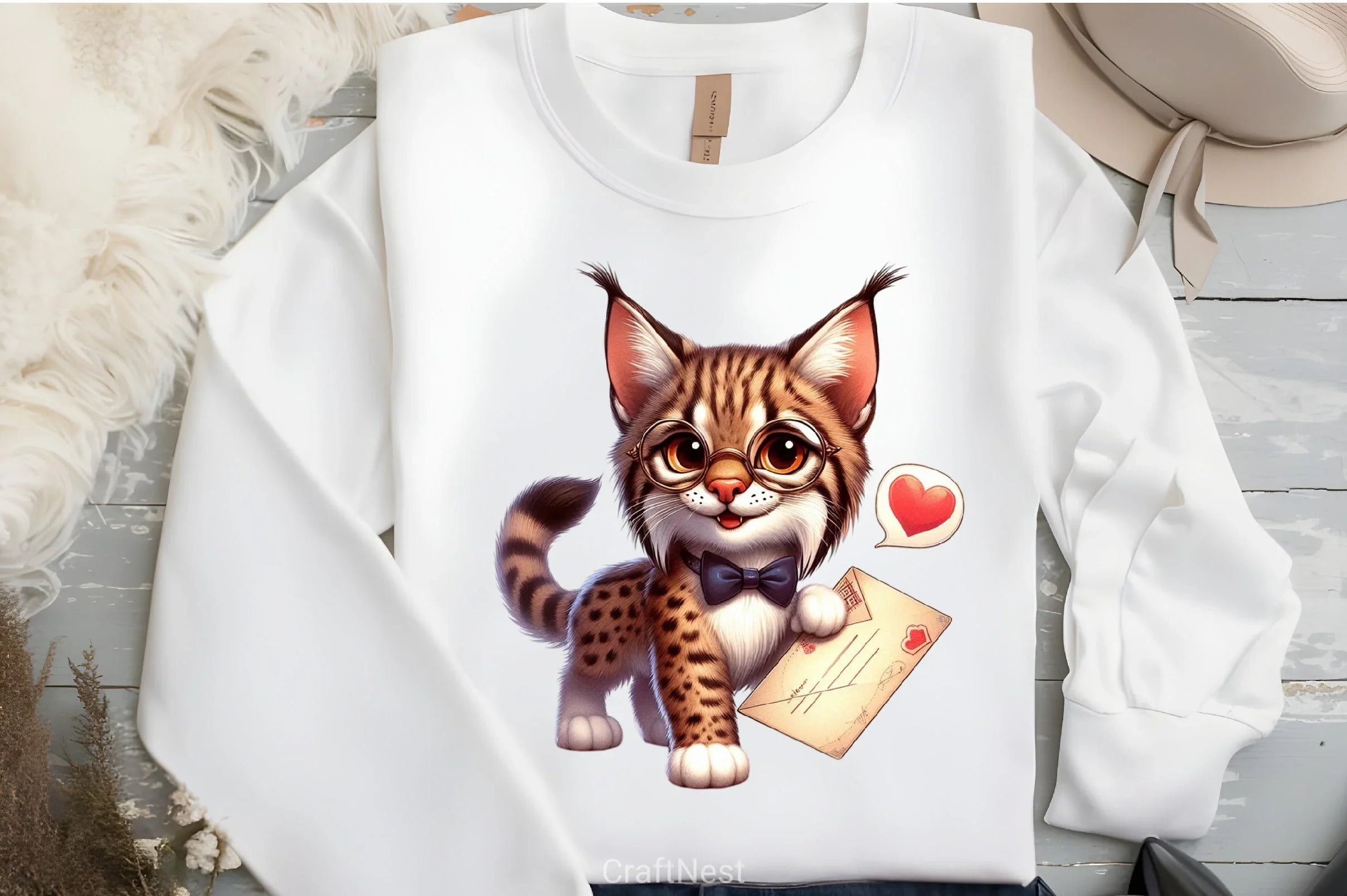 Valentine's Day Lynx Clipart Bundle - CraftNest - Digital Crafting and Art