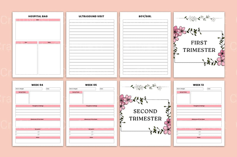 Pregnancy KDP Journal: Track Your Journey - CraftNest - Digital Crafting and Art