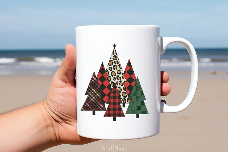 Christmas Tree Buffalo Plaid Clipart Bundle - CraftNest - Digital Crafting and Art