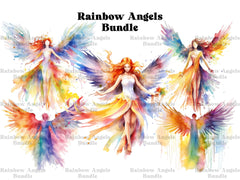 Rainbow Angels Clipart - CraftNest
