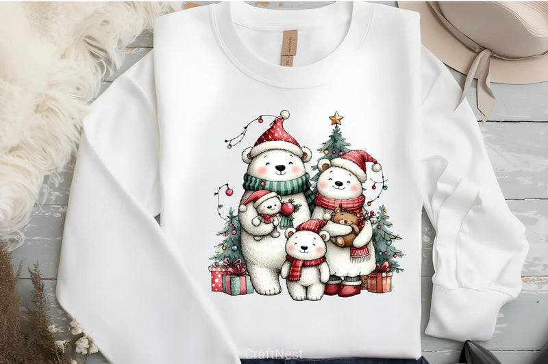 Christmas Animal Family Clipart Bundle - CraftNest - Digital Crafting and Art