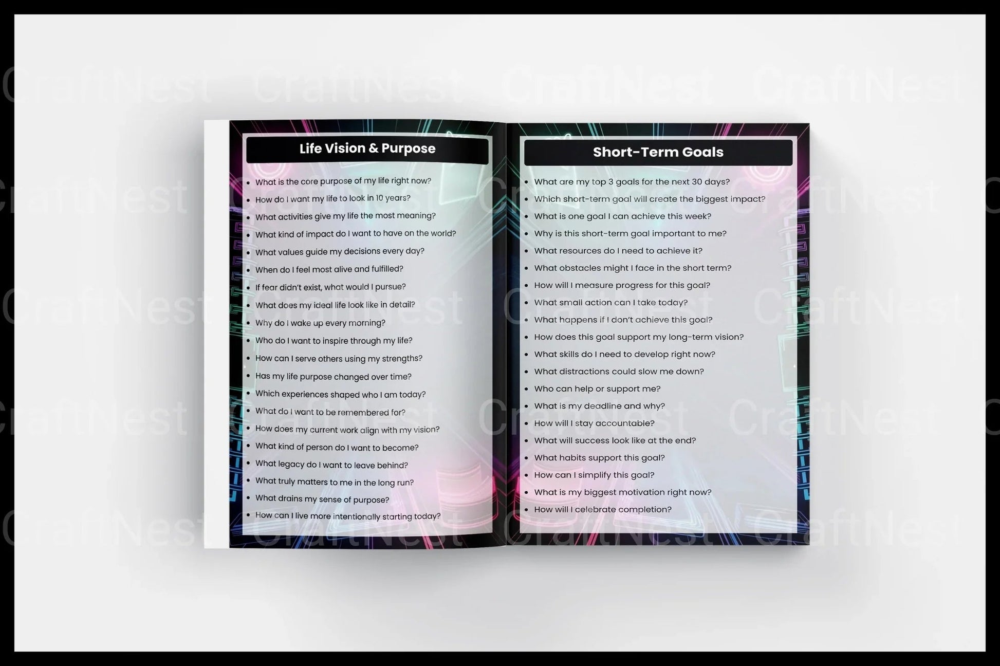 Goal Productivity Prompts for Enhanced Focus - CraftNest - Digital Crafting and Art