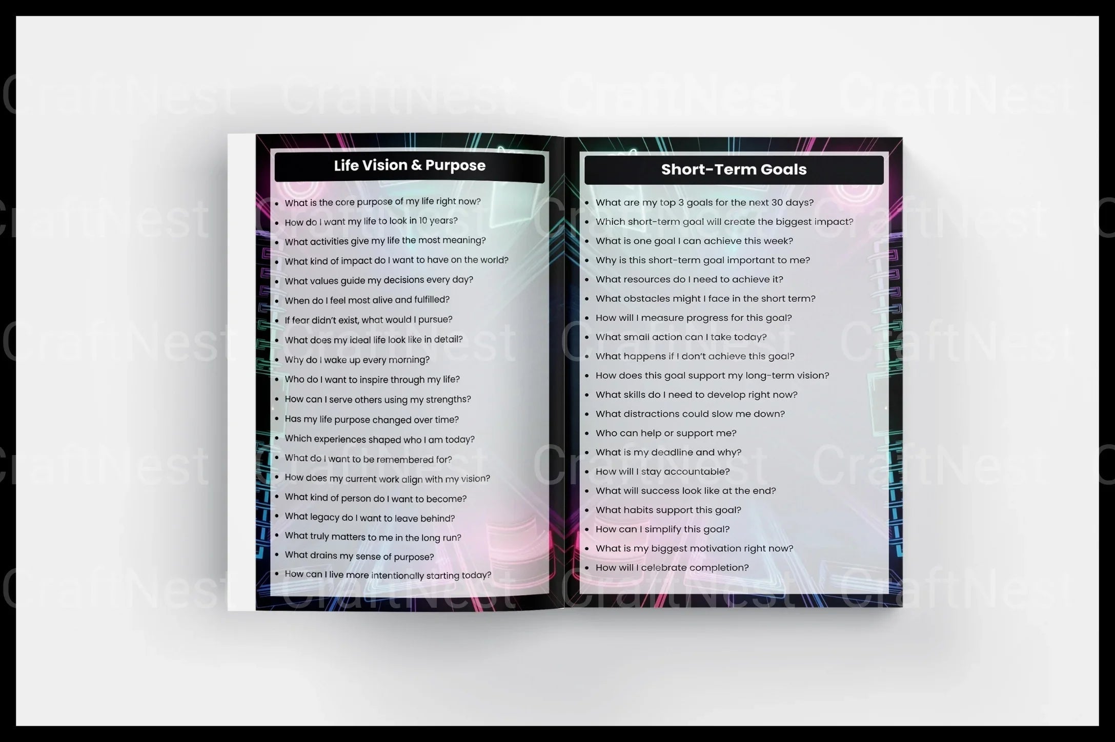 Goal Productivity Prompts for Enhanced Focus - CraftNest - Digital Crafting and Art