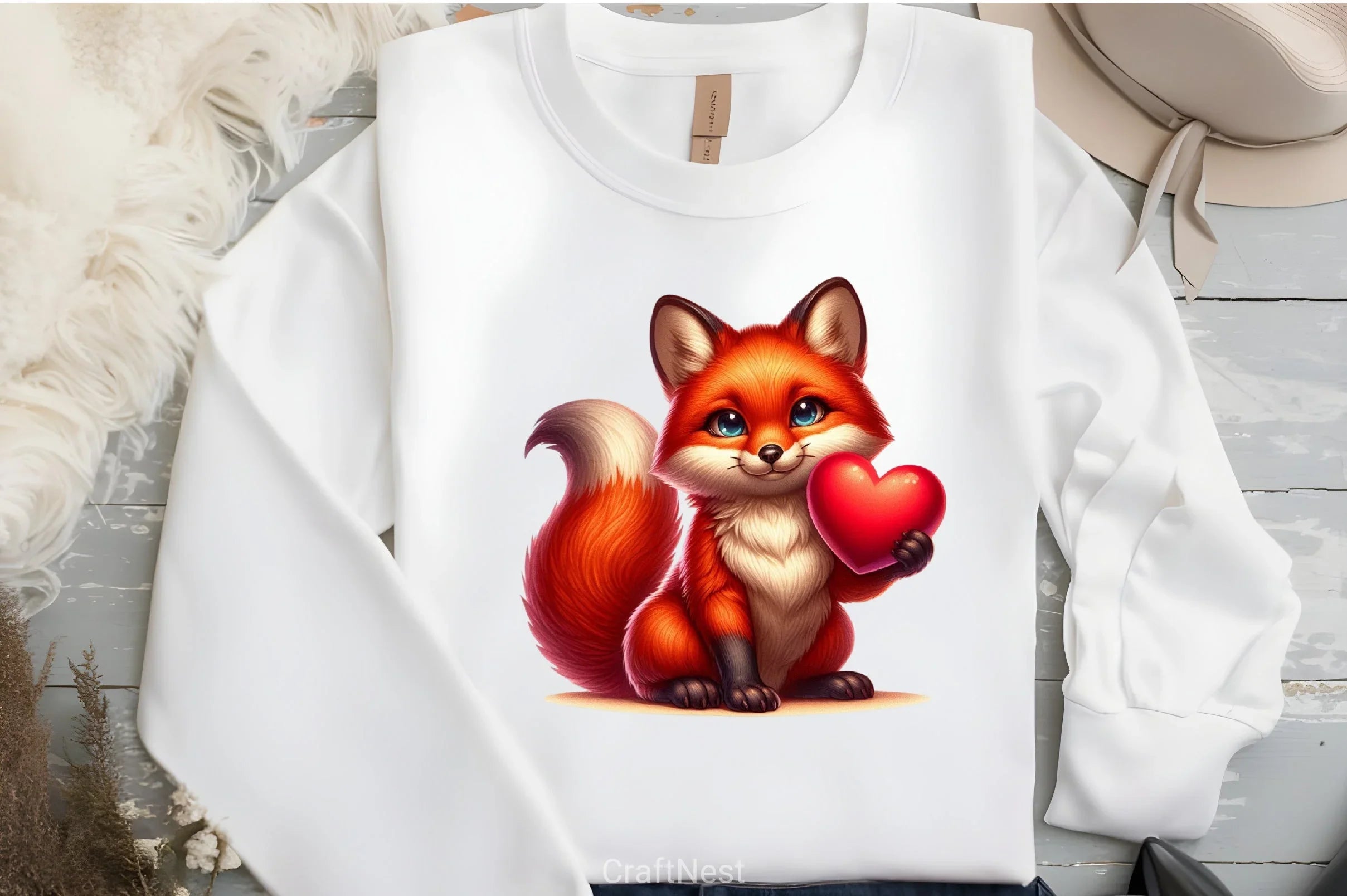 Valentine's Day Fox Clipart Bundle - CraftNest - Digital Crafting and Art