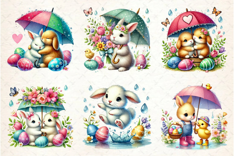 Rainy Easter Clipart Bundle - CraftNest - Digital Crafting and Art
