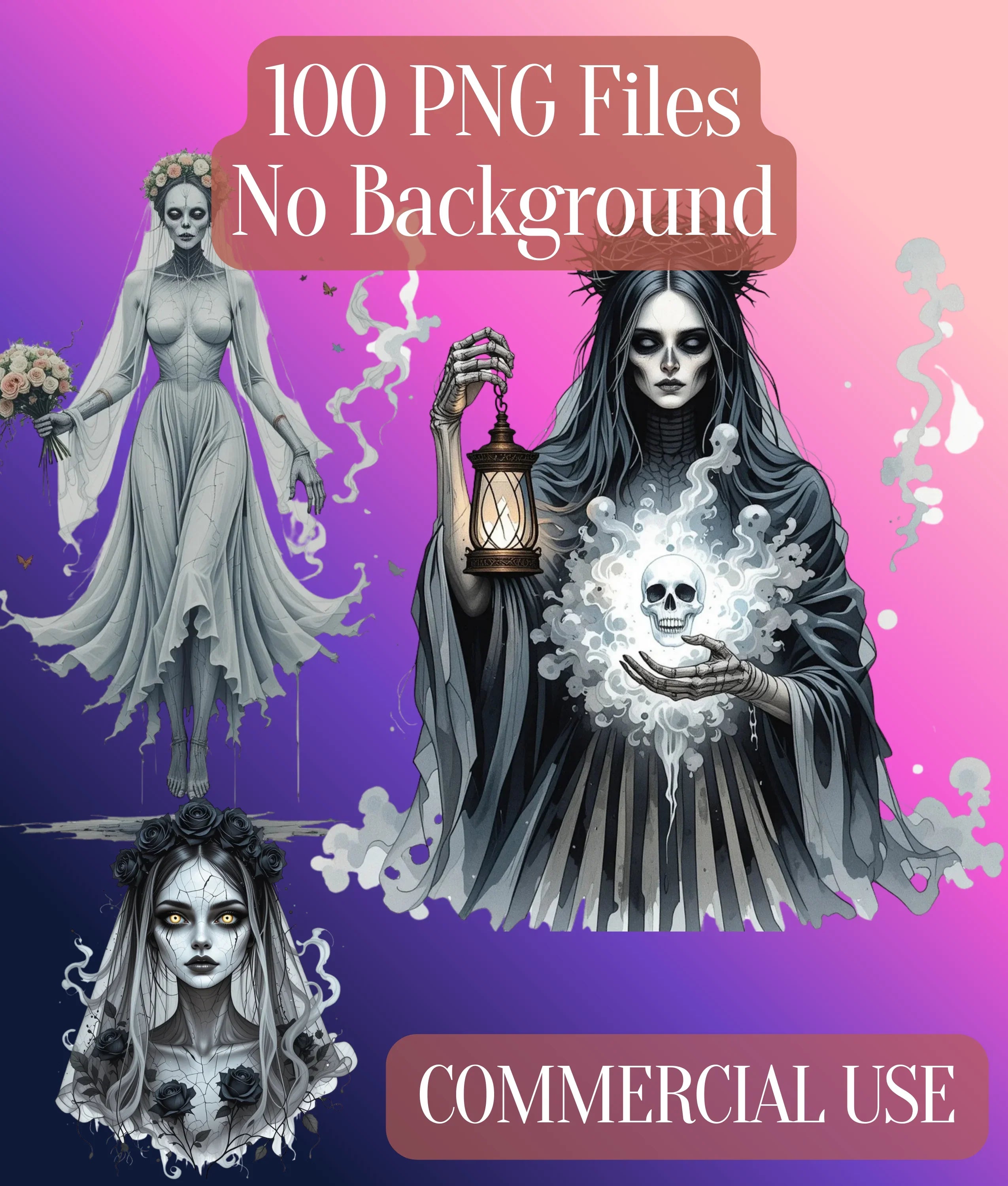 Ghost Bride Clipart Bundle - CraftNest - Digital Crafting and Art