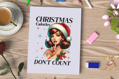 Retro Girl Christmas Clipart Bundle 15 - CraftNest - Digital Crafting and Art