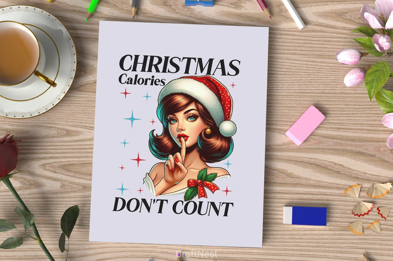 Retro Girl Christmas Clipart Bundle 15 - CraftNest - Digital Crafting and Art