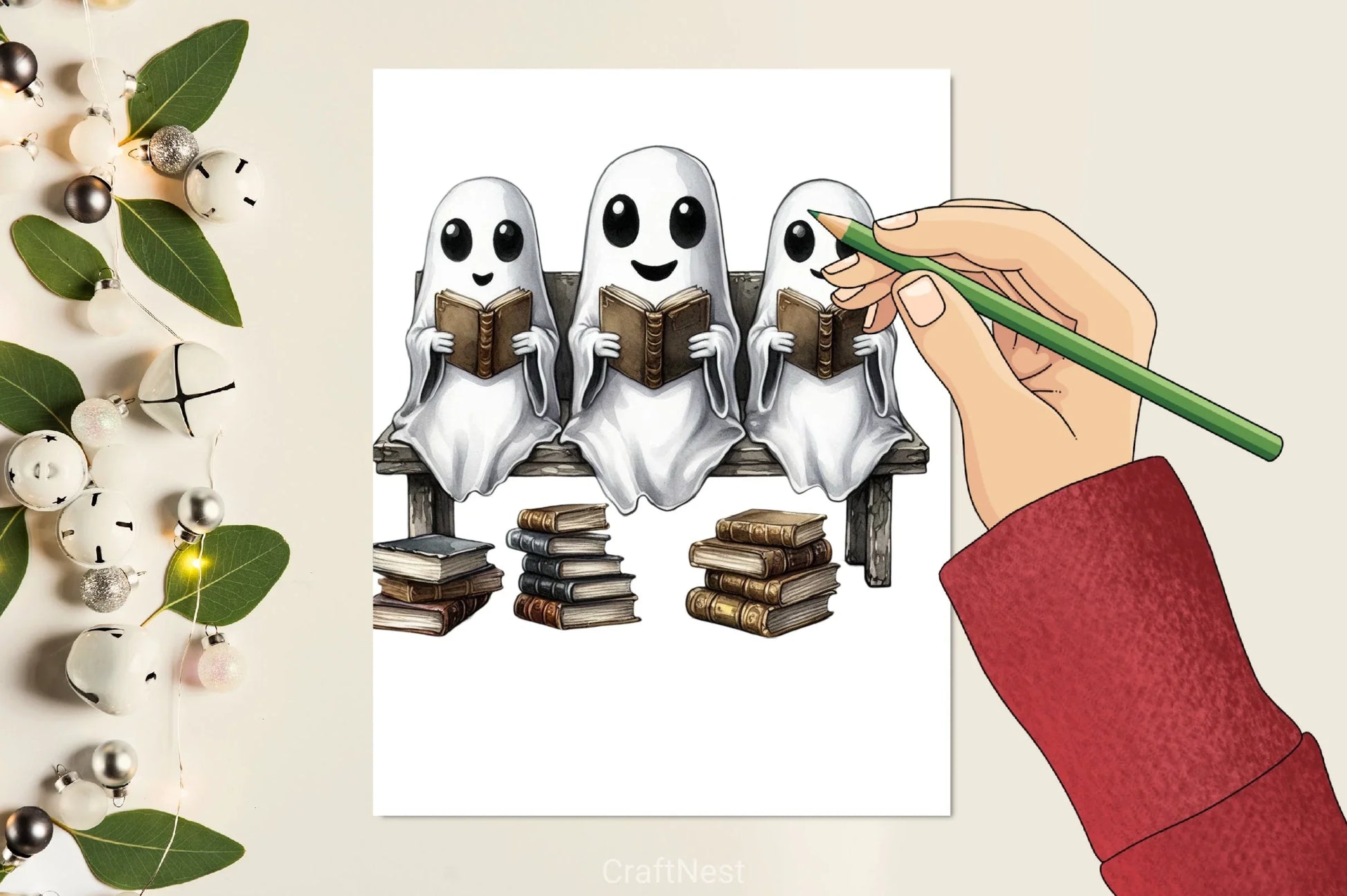 Halloween Ghost Book Clipart Bundle - CraftNest - Digital Crafting and Art