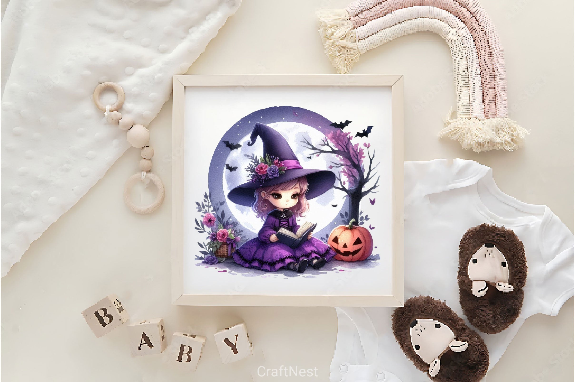 Halloween Cute Witch Clipart Bundle 4