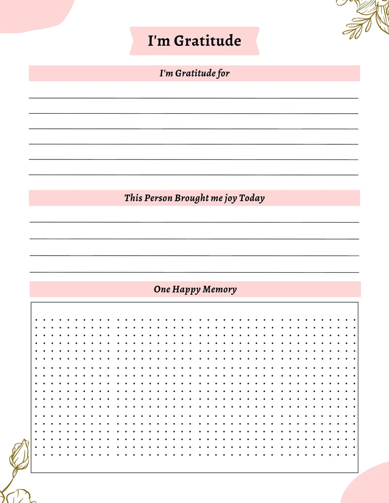 Gratitude Journal KDP Planner - CraftNest - Digital Crafting and Art