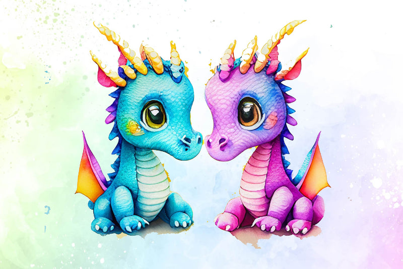 Baby Dragon Clipart Bundle - CraftNest - Digital Crafting and Art