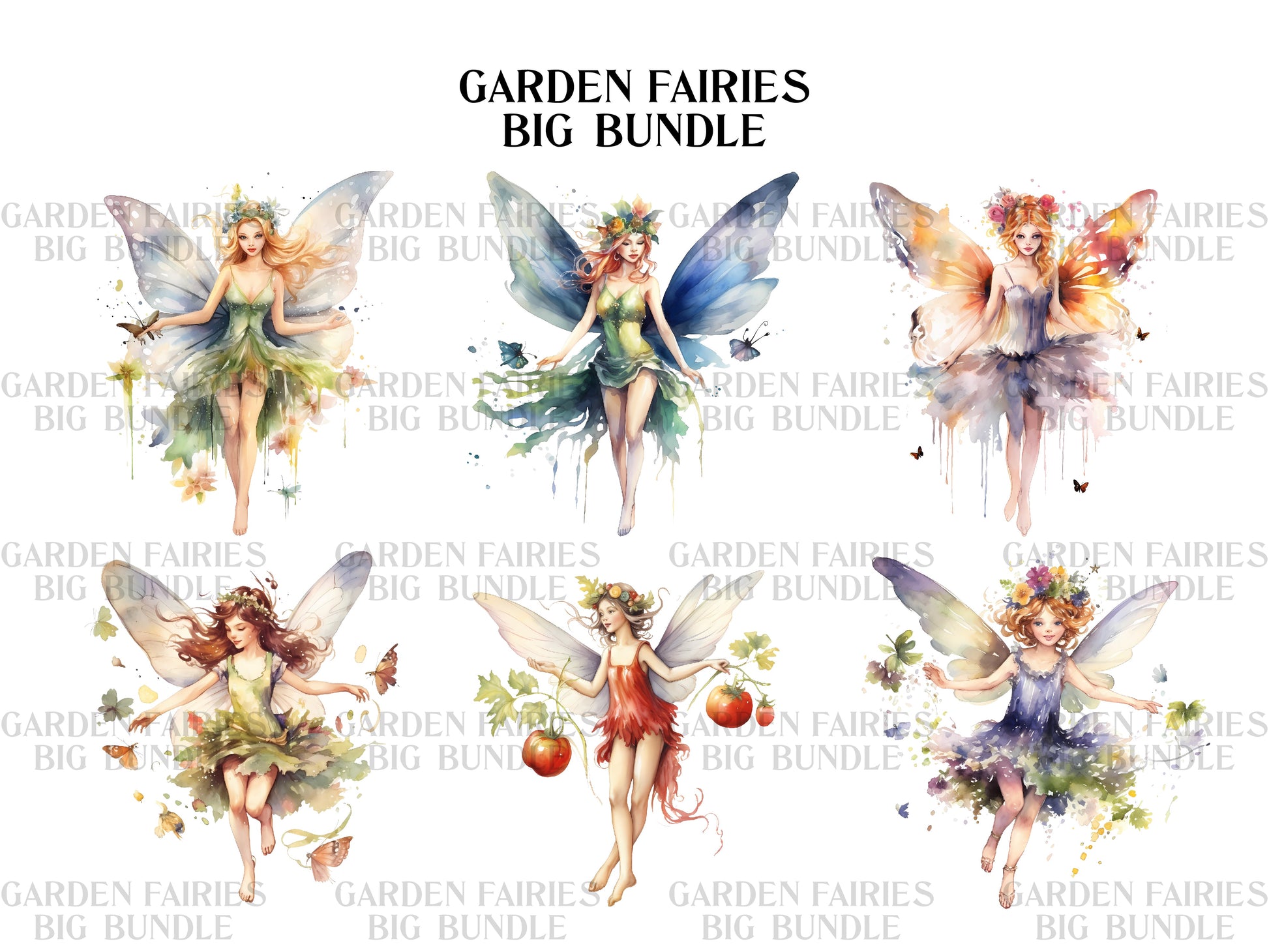 Garden Fairies Clipart - CraftNest