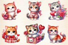 Valentine's Day Kitty Clipart Bundle - CraftNest - Digital Crafting and Art