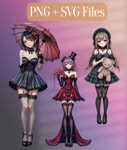 Gothic Lolita SVG Bundle - CraftNest - Digital Crafting and Art