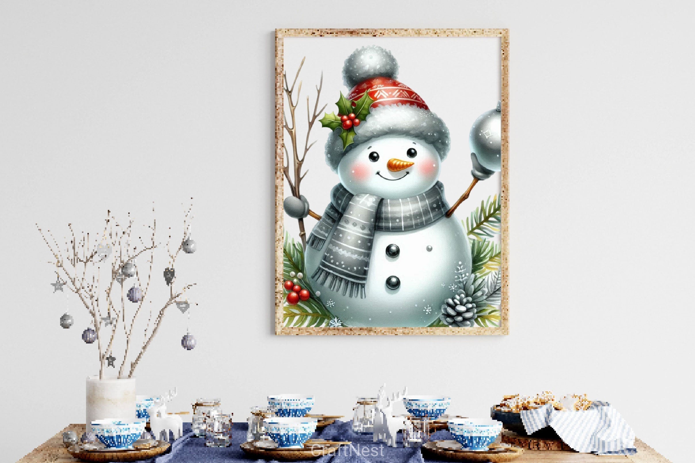 Christmas Snowman Clipart Bundle 4