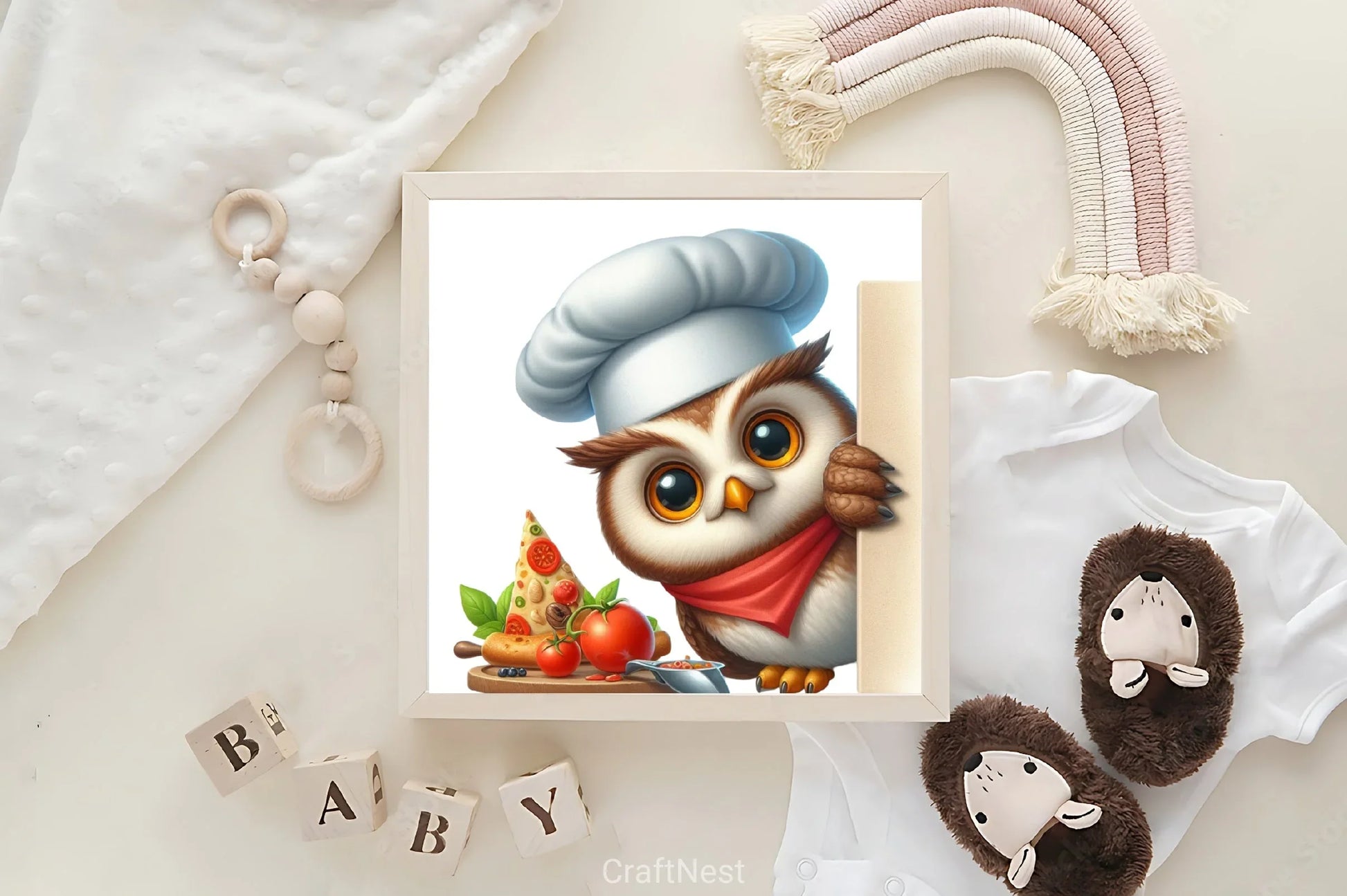 Peeking Chef Owl Clipart Bundle - CraftNest - Digital Crafting and Art